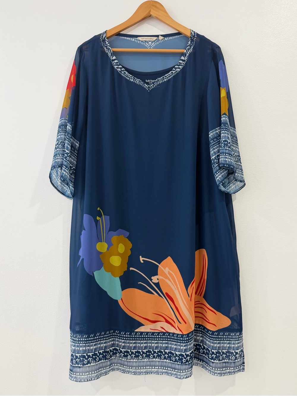 Soft Surroundings 2X Hibiscus Dress